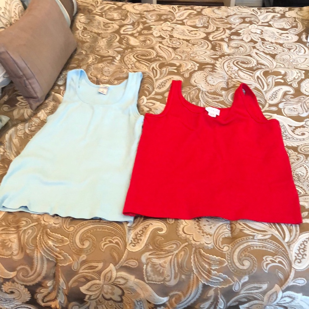 2 for $5.00 Tank tops sky blue and red
